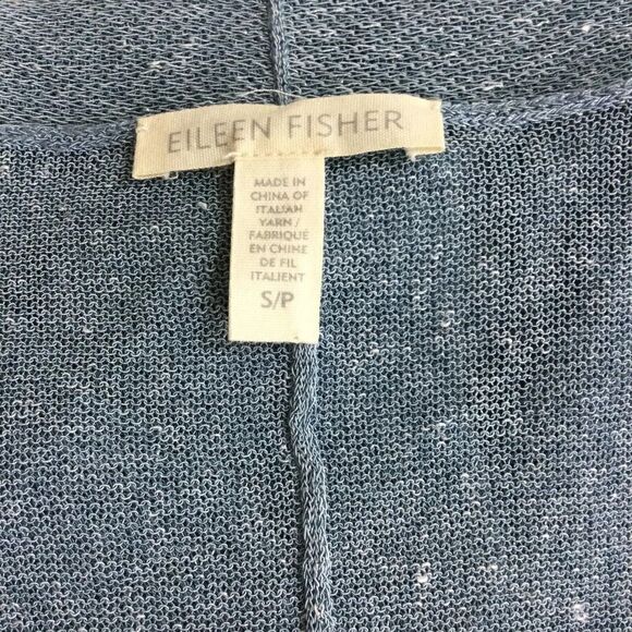Eileen Fisher Womens Organic Linen Crepe Shimmer Long Cardigan Size Small - Picture 4 of 5